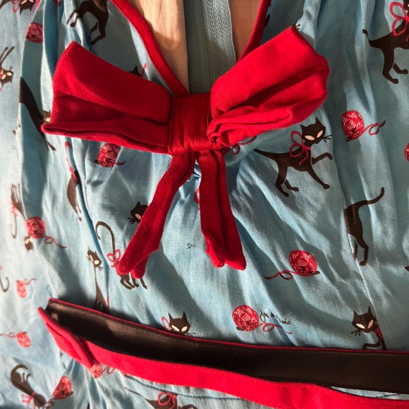 Pinup Couture Cat Print Heidi Dress - Picture 6 of 8